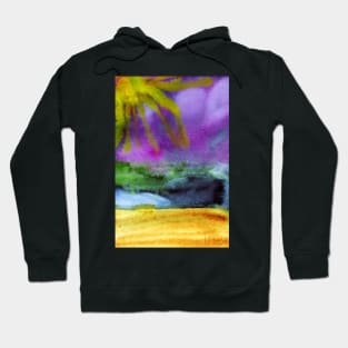 Woodbine Beach Watercolor Painting | Abstract Beach Day Art Hoodie